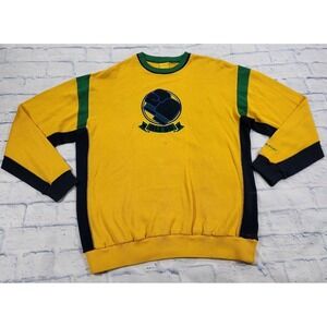 Platinum Fubu Muhammad Ali MENS XXL Yellow Iconic Sweater VINTAGE Y2K